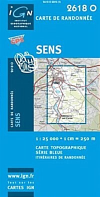 Sens : IGN2618O (Sheet Map, folded, 5 Rev ed)