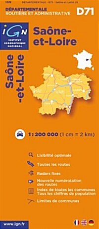 Saone-et-Loire Dep 71 : IGN.721171 (Sheet Map)