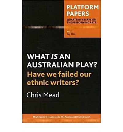 What Is an Australian Play? (Paperback, UK)