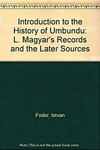 Introduction to the History of Umbundu (Hardcover)