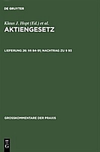 84-91; Nachtrag Zu 93 (Hardcover, 4, 4., Reprint 201)