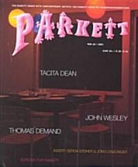 Parkett No. 62 Tacita Dean, Thomas Demand, John Wesley: Collaborations: Tacita Dean, Thomas Demand, John Wesley (Paperback)