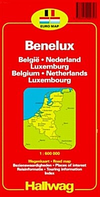 Rand McNally Hallwag Benelux Regional Road Map (Map)