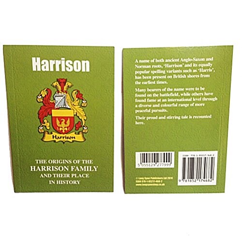 Harrison : The Origins of the Harrison Family and Their Place in History (Paperback)