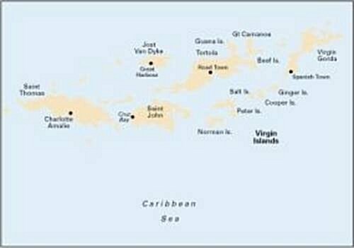 Imray Chart A231 : Virgin Islands; St Thomas to Virgin Gorda (Sheet Map, folded)