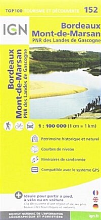 Bordeaux / Mont-de-Marsan : IGN.V152 (Sheet Map, folded, 3 Rev ed)