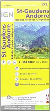 St-Gaudens / Andorre : IGN.V173 (Sheet Map, folded, 3 Rev ed)