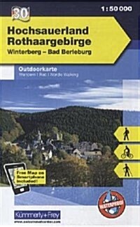 Hochsauerland - Rothaargebirge : KF.DE.WK.30 (Sheet Map, folded)