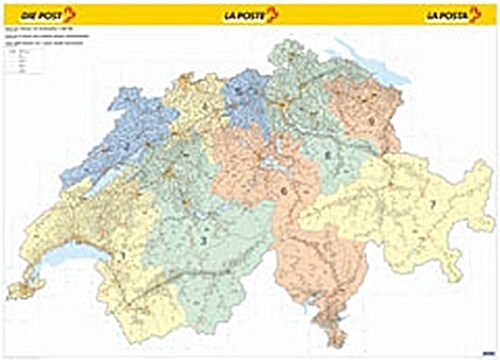 Switzerland Postcode Map : KFP.0100 (Sheet Map, flat)
