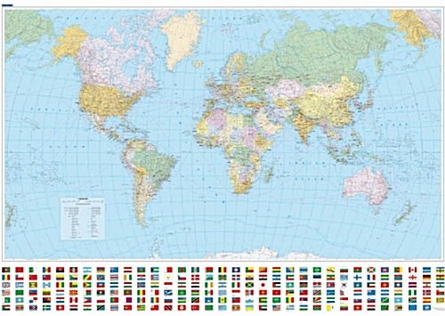 World Political (Sheet Map, folded)