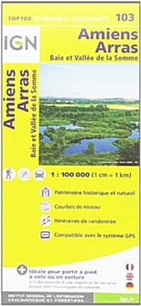 Amiens / Arras : IGN.V103 (Sheet Map, folded, 3 Rev ed)