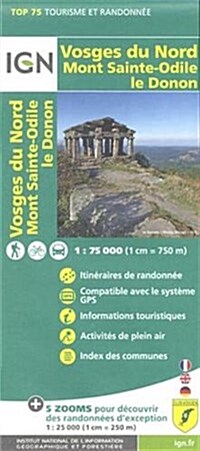 Vosges Du Nord / Mont St Odile / Le Donon : IGN.75027 (Sheet Map, folded)