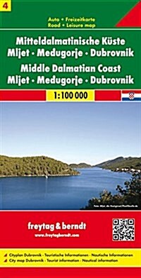Dalmation Coast Central 4: Mljet/Medugorje/Dubrovnik : FB.J106 (Sheet Map)