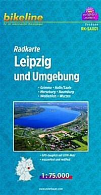 Leipzig and Environs Fietskaart : BIKEK.DE.SAX01 (Sheet Map)