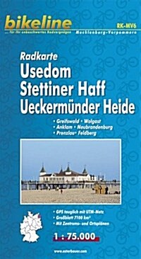 Usedom/Stettiner Haff/Ueckermunder Heide Cycle Map GPS : BIKEK.DE.MV6 (Paperback)