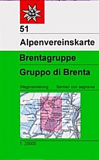 Alps 51: Brentagruppe (Sheet Map, folded)