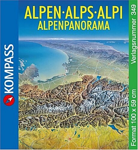 ALPENPANORAMA 349 FLAT MAP KOMPASS