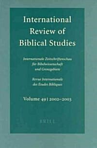 International Review of Biblical Studies, Volume 49 (2002-2003) (Paperback)