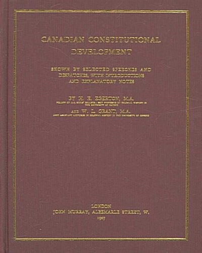 Canadian Constitutional Development (Hardcover, Reprint)