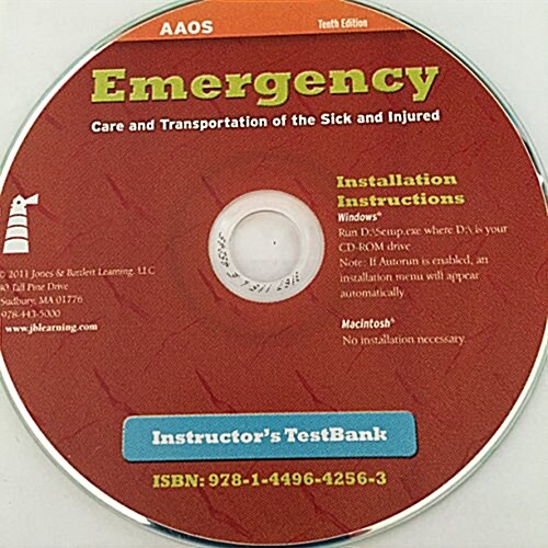 Emergency Care and Transportation of the Sick and Injured Instructors Testbank on CD-ROM (Audio CD, 10)