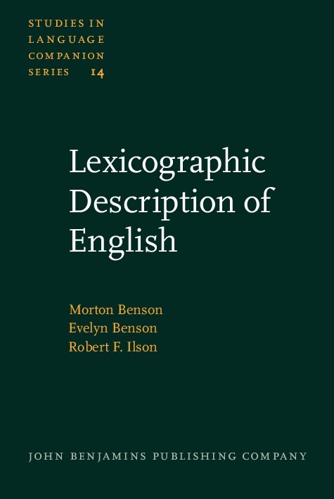 Lexicographic Description of English (Hardcover)
