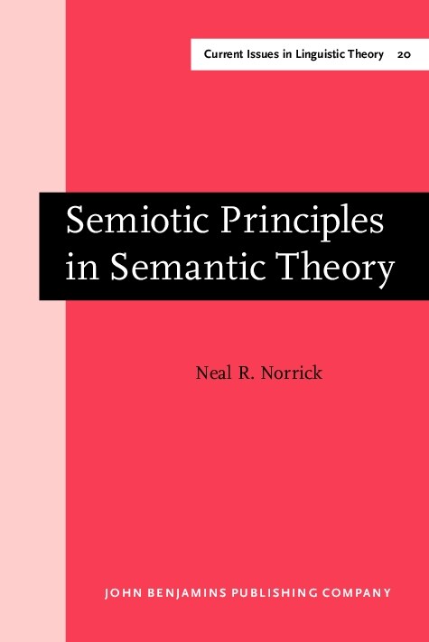 Semiotic Principles in Semantic Theory (Hardcover)