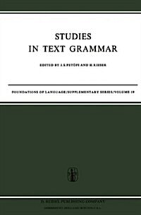 Studies in Text Grammar (Hardcover)