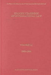 Spanish Yearbook of International Law, Volume 3 (1993-1994) (Hardcover)