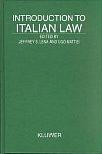 Introduction to Italian Law (Hardcover)