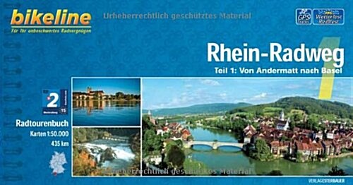 Rhein Radweg 1 Andermatt - Basel : BIKE.CH.25 (Paperback, 9 Rev ed)