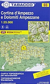 Cortina DAmpezzo E Dolomiti Ampezzane (Sheet Map, folded)