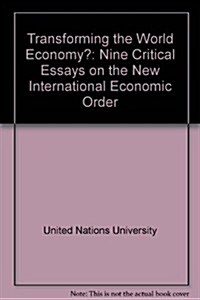 Transforming the World Economy (Paperback)