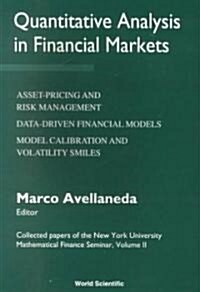 Quantitative Analysis in Financial Markets: Collected Papers of the New York University Mathematical Finance Seminar (Vol II) (Paperback)