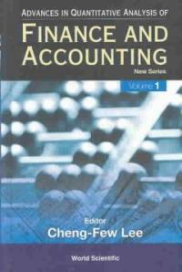 Advances in quantitative analysis of finances and accounting : new series