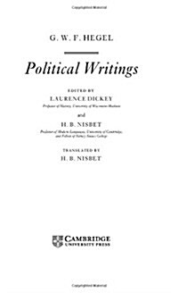 Hegel: Political Writings (Hardcover)