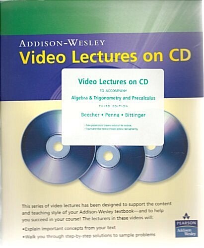 Algebra & Trigonometry and Precalculus Video Lectures on Cd With Optional Captioning (CD-ROM, 3rd)