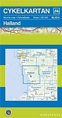 Halland Cycling Map : SE.CYK.06 (Sheet Map, folded)