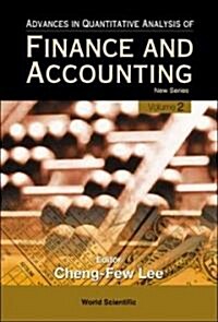 Advances in Quantitative Analysis of Finance and Accounting - New Series (Vol. 2) (Hardcover)