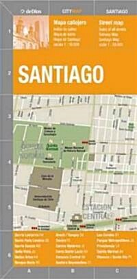 Santiago (Map, FOL, Bilingual)