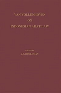 Van Vollenhoven on Indonesian Adat Law (Paperback, Softcover Repri)