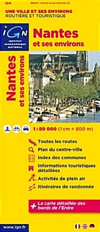 Nantes & Surroundings : IGN88406 (Sheet Map)