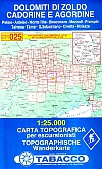 Dolomiti De Zoldo, Cadorine (Sheet Map, folded)