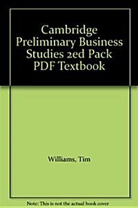 Cambridge Preliminary Business Studies 2ed Pack PDF Textbook (Online Resource, 2 Student ed)
