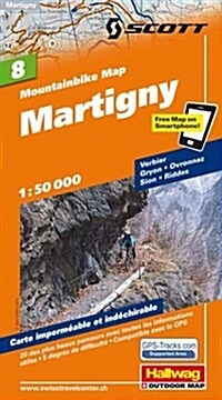 Martigny Bike Map : HAL.WKM.08 (Sheet Map, folded)