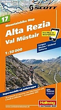 Alta Rezia Val Mustair Bike Map : HAL.WKM.17 (Sheet Map, folded)