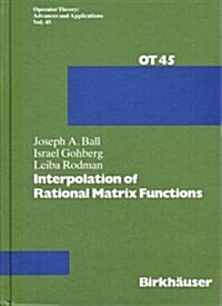 Interpolation of Rational Matrix Functions (Hardcover)