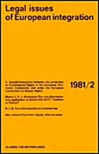 V.Empel: Legal Issueseur.Integrat.1981-2 (Paperback)