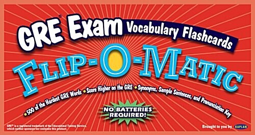 KAPLAN GRE EXAM VOCABULARY FLASHCARDS (Paperback)