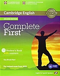 [중고] Complete First for Spanish Speakers Student‘s Book with Answers with CD-ROM (Package)