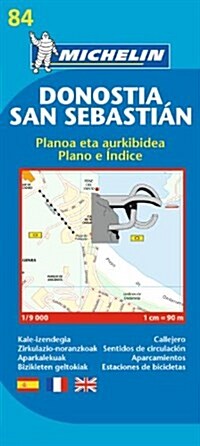 San Sebastian City Plan : Planoa Eta Aurkibidea, Plano E Indice (Sheet Map, folded)